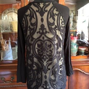Kay Celine lace top. Lined. Size M